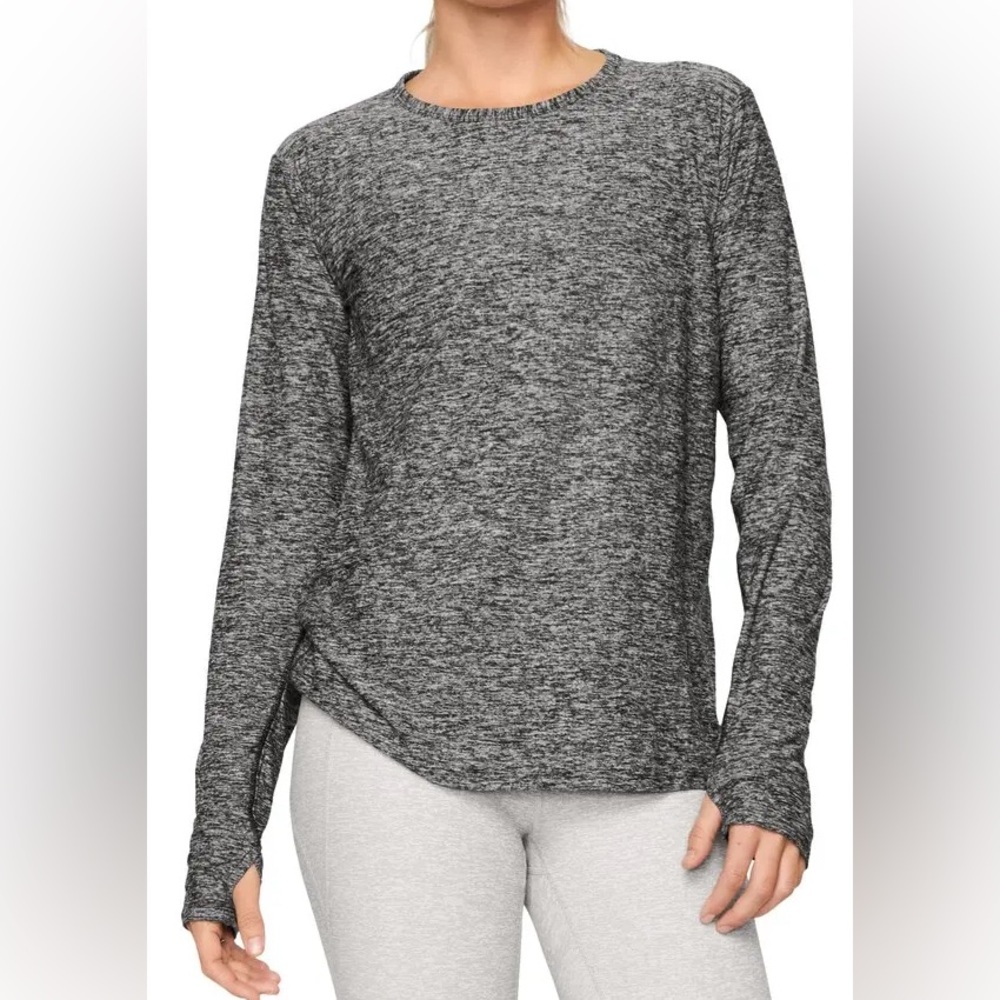 Outdoor Voices All Day Long Sleeve Top | Gray Marled | Medium